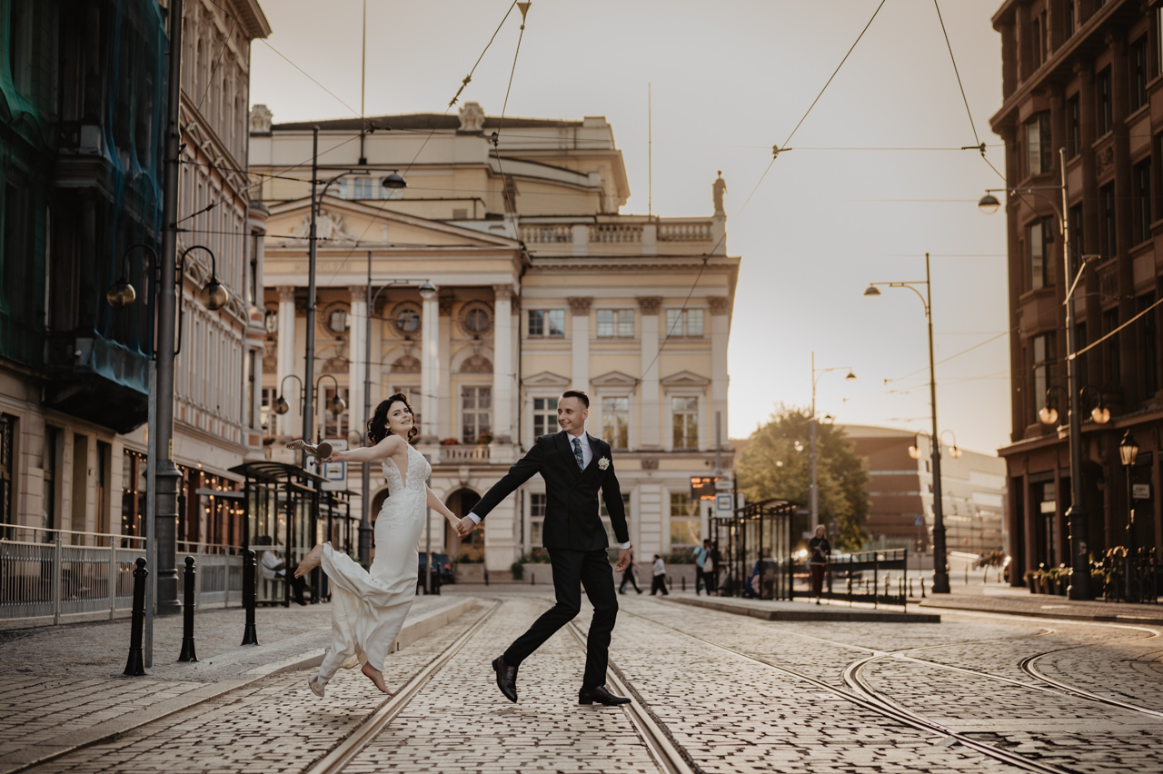 miejska sesja ślubna